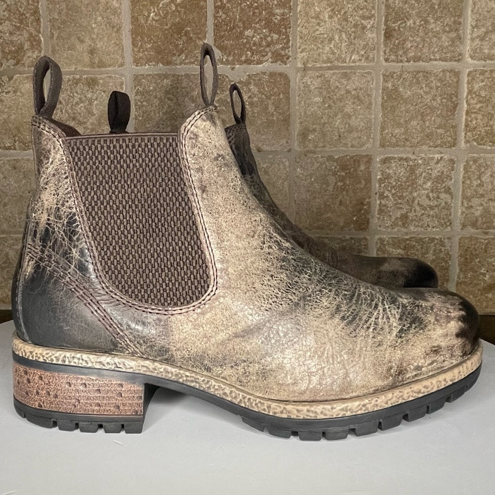 Diba True Say So Vintage Distressed Leather Black Chelsea Ankle Boot Size 9.5 - Picture 9 of 16